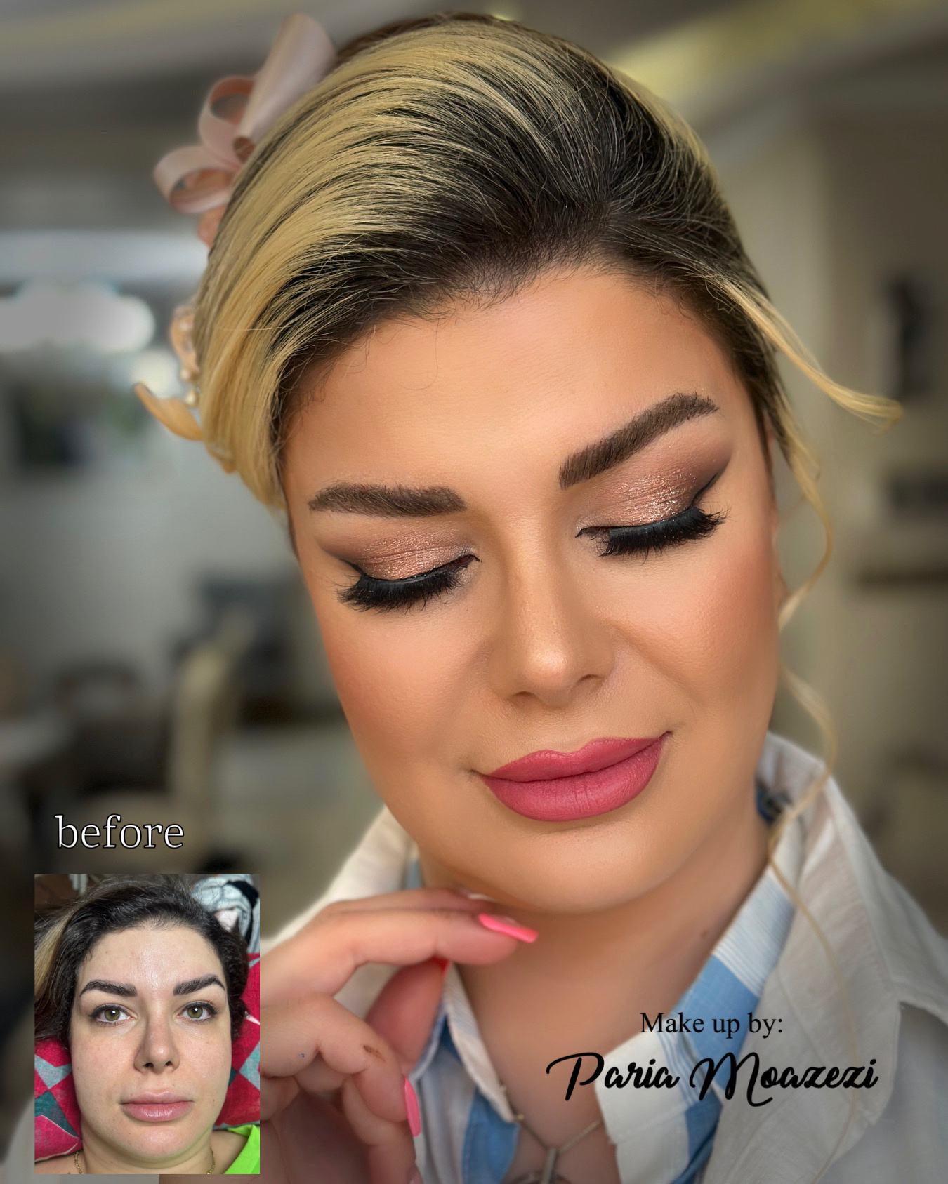 نمونه کار پریا معززی — لیفت و لمینت مژه
