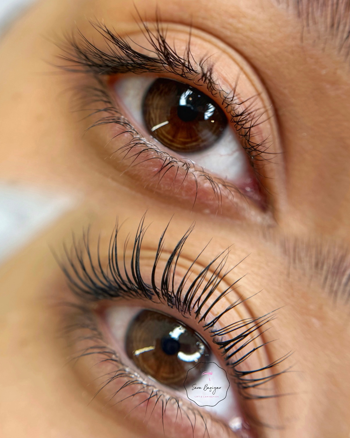 نمونه کار سارا بازیار — لیفت و لمینت مژه
