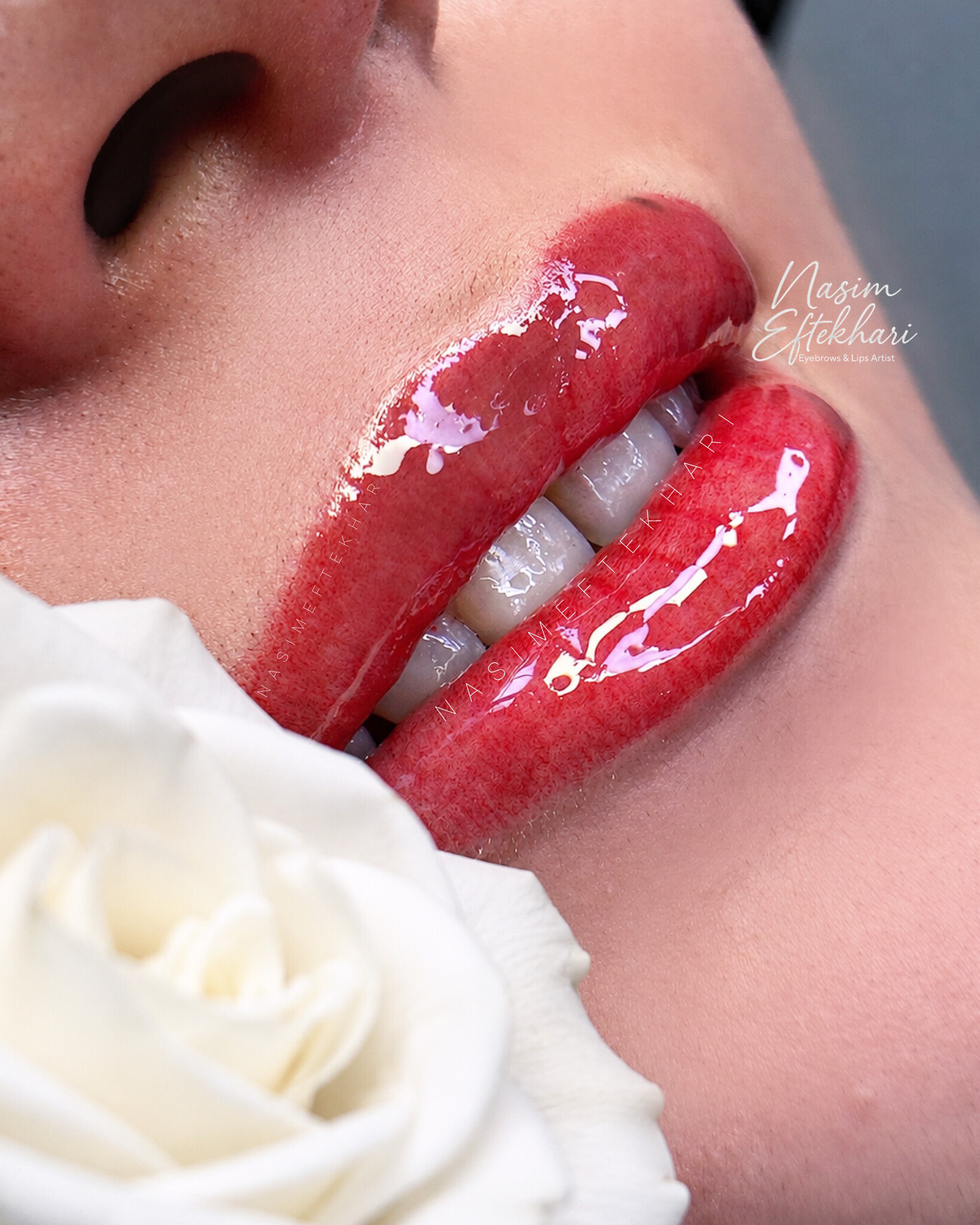 نمونه کار نسیم افتخاری — لیفت و لمینت مژه