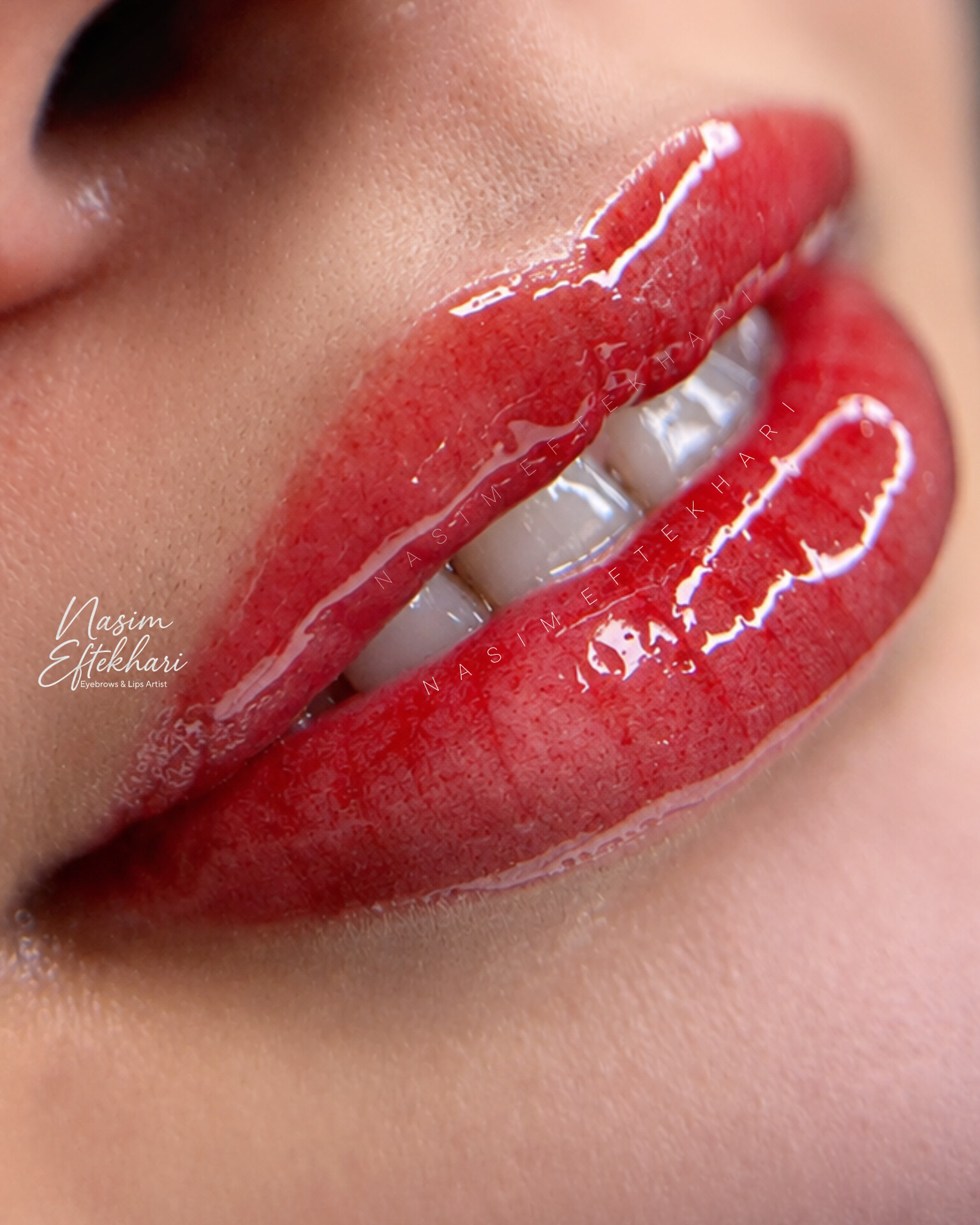 نمونه کار نسیم افتخاری — لیفت و لمینت مژه