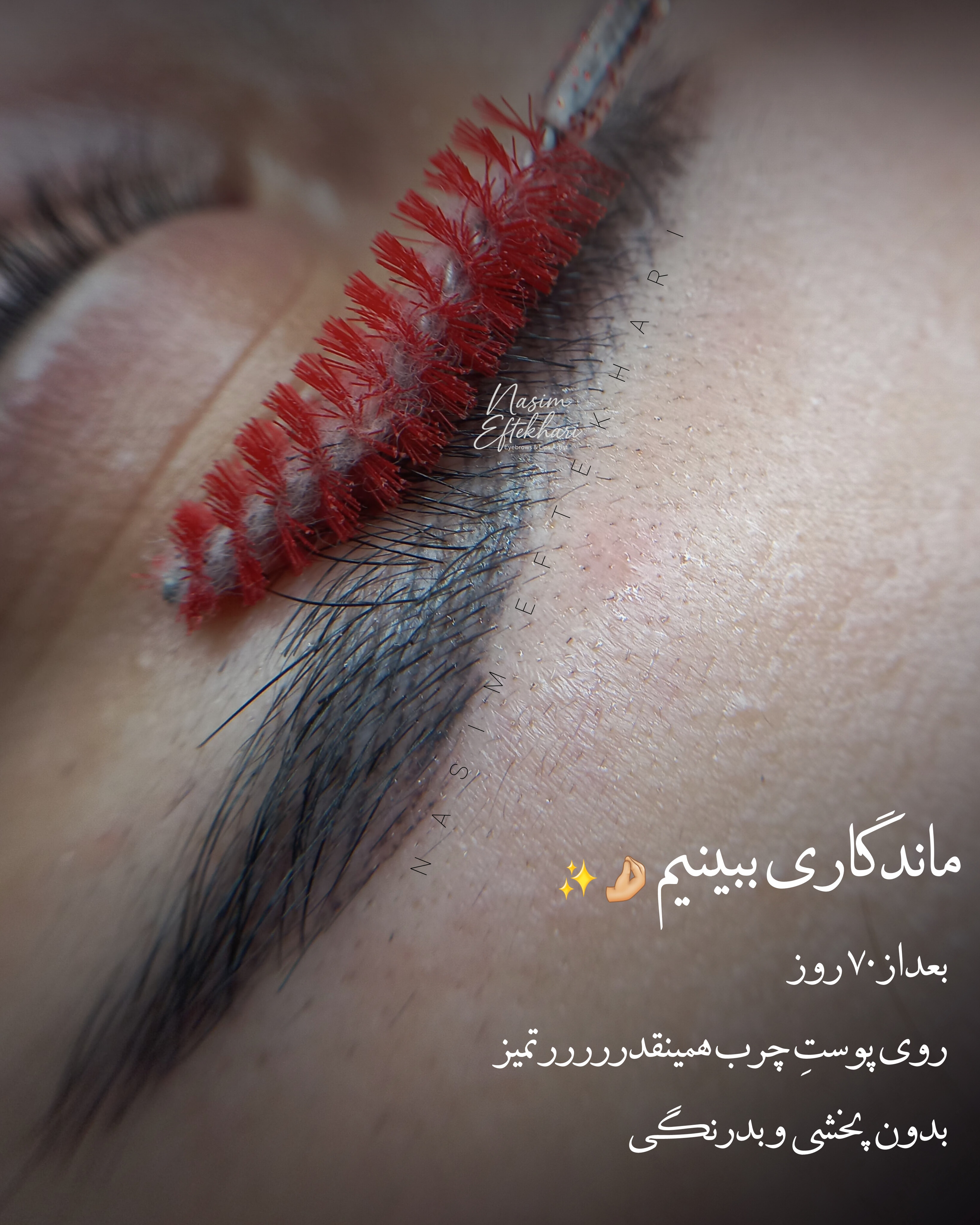 نمونه کار نسیم افتخاری — لیفت و لمینت مژه