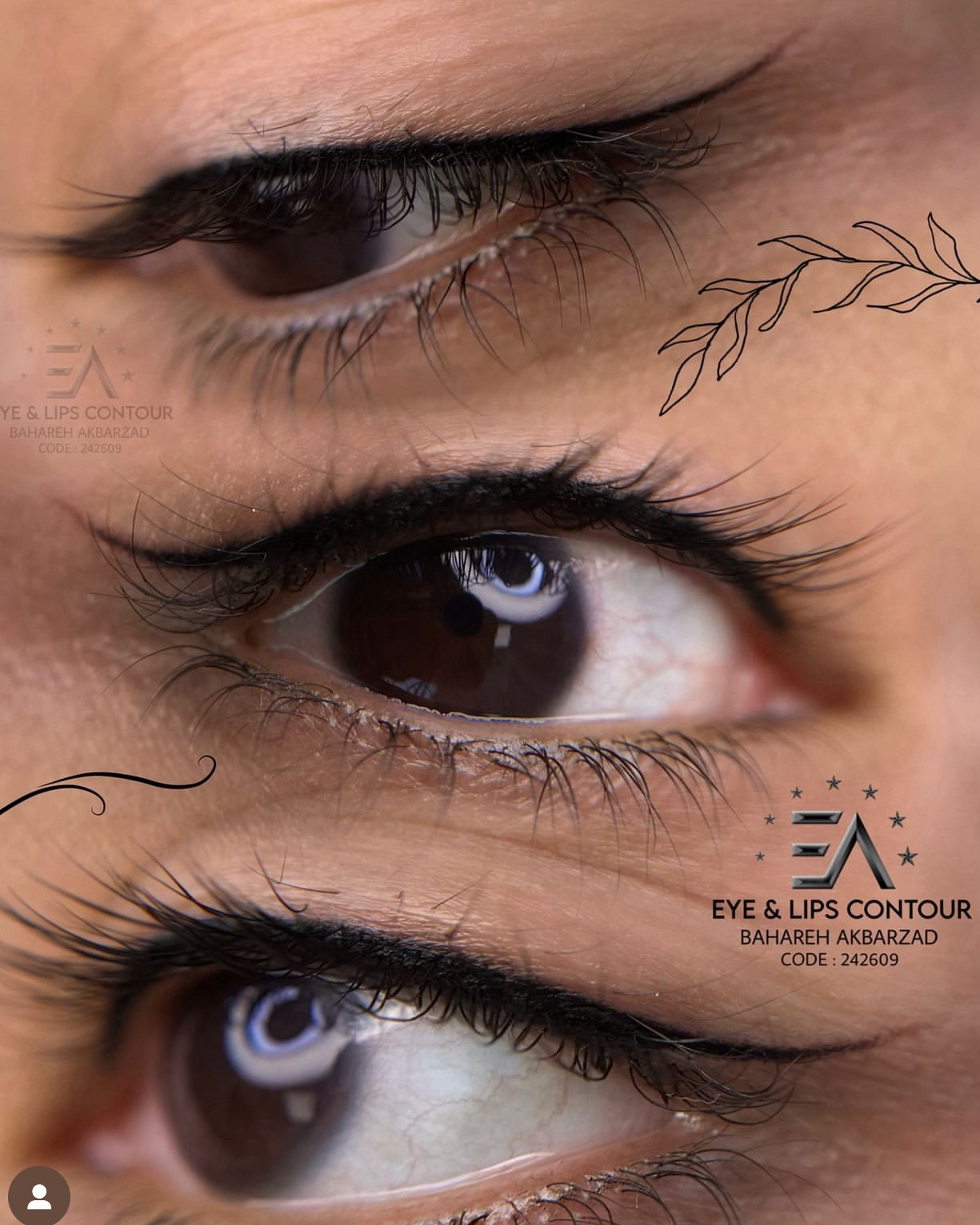 نمونه کار بهاره اکبرزاده — لیفت و لمینت مژه