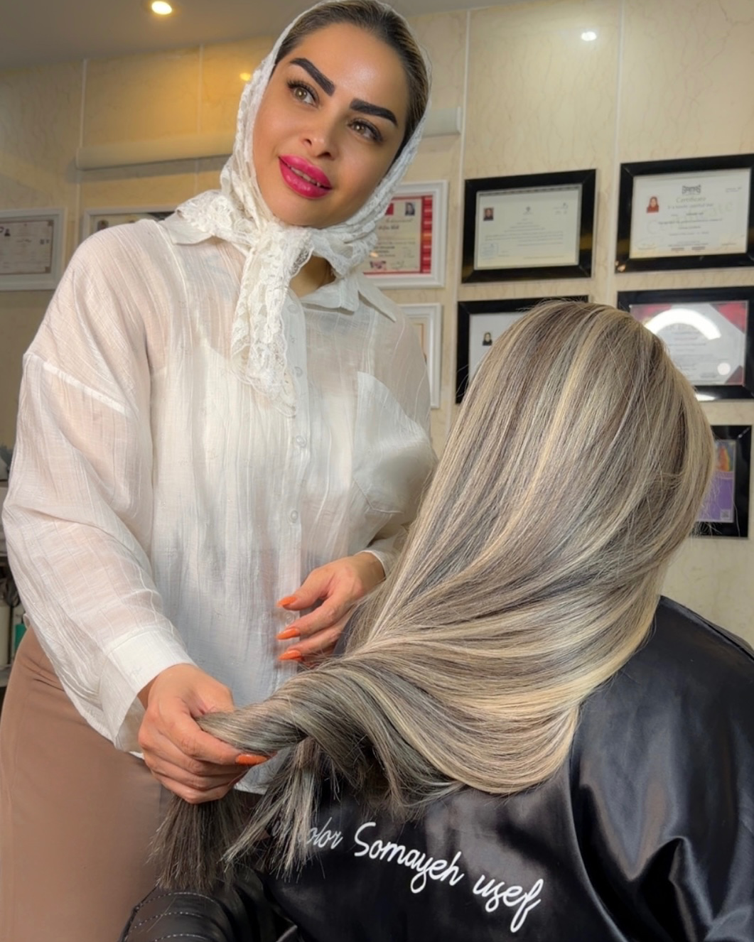 نمونه کار سمیه یوسف — لیفت و لمینت مژه